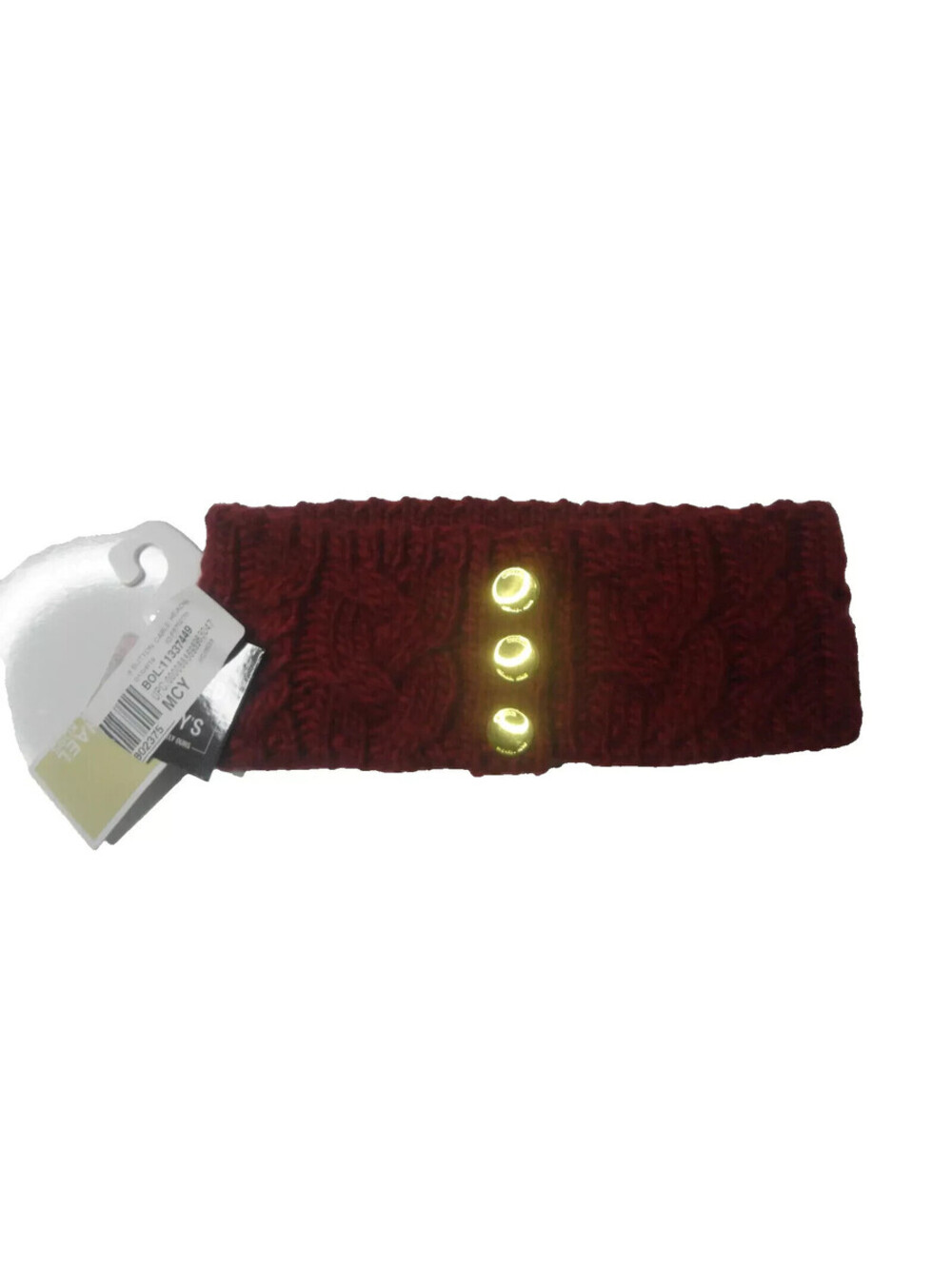 Michael Kors Womens Headband Cable Knit Three Button Maroon O/S *NEW*